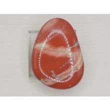 Vörös  jáspis marokkő lapos