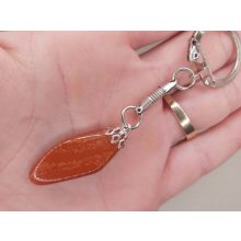 Vörös  jáspis kulcstartó 