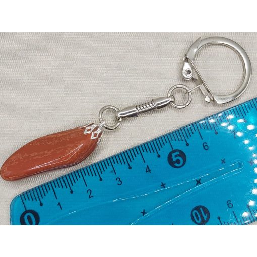 Vörös  jáspis kulcstartó 