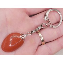 Vörös  jáspis kulcstartó 