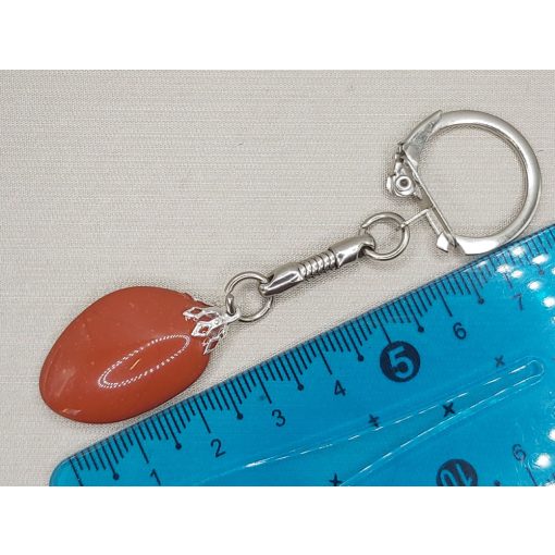 Vörös  jáspis kulcstartó 